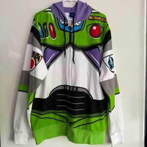 Toy Story Disney Pixar Buzz Lightyear Adult One Size Full Zip‎ Hoodie Cosplay